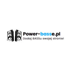 Logo firmy Power Bassee - wersja biała
